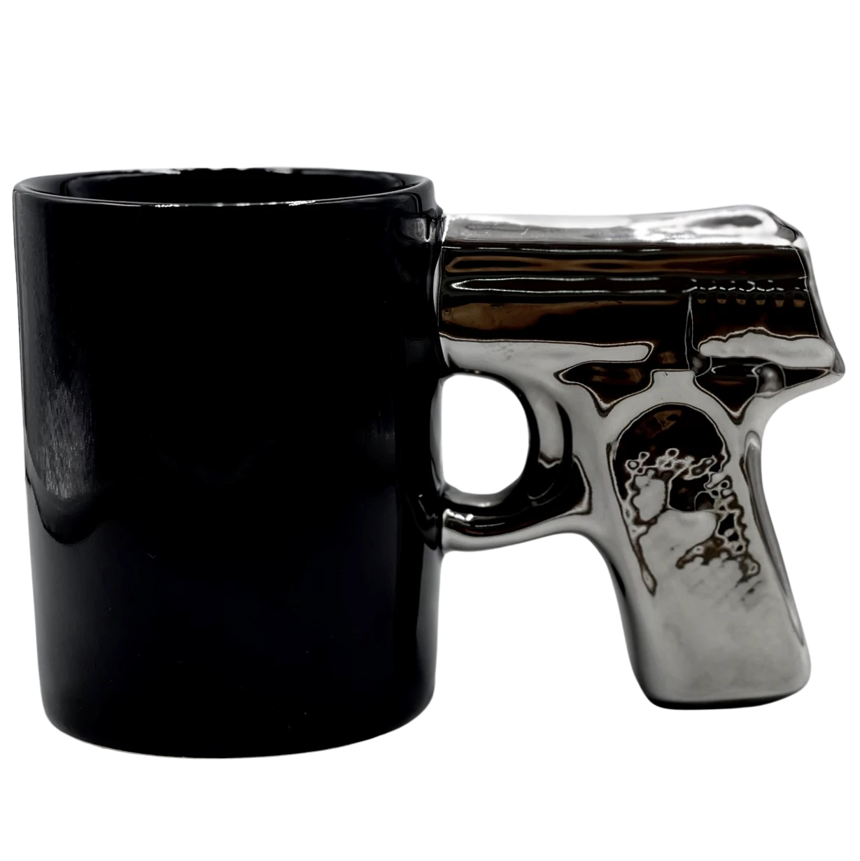 Tasse Poignée Pistolet En Céramique Argent/Doré